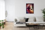Poster Komposition Mit Einem Pferd Und Blumen
