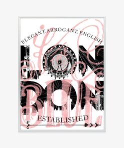 Poster Londoner Typografie Auf Weißem Hintergrund