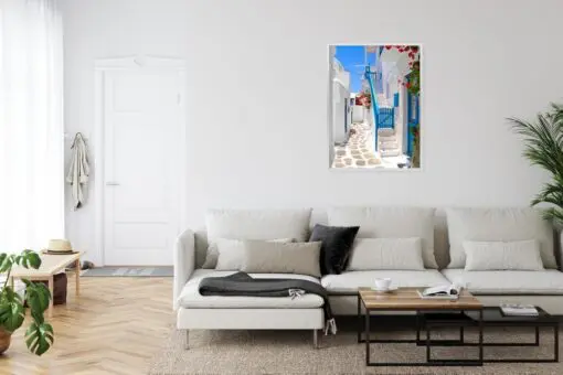 Poster Malerische Weiße Griechische Straßen