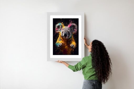 Poster Mehrfarbiges Porträt Eines Koalas