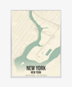 Poster New York-Karte Im Retro-Stil