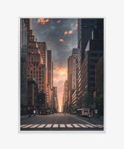 Poster New Yorker Straße Bei Sonnenaufgang