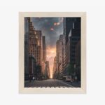 Poster New Yorker Straße Bei Sonnenaufgang