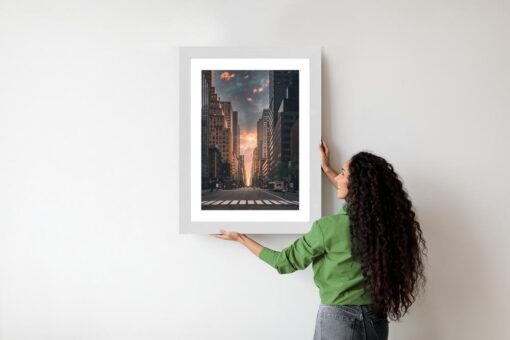 Poster New Yorker Straße Bei Sonnenaufgang