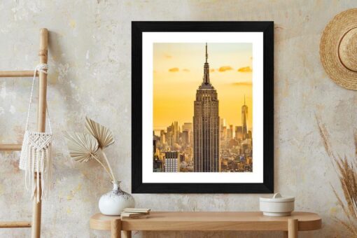 Poster Nyc Top Of The Rock Bei Sonnenuntergang