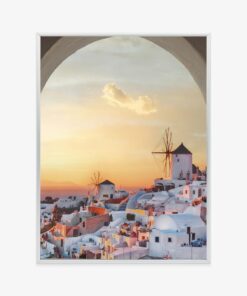 Poster Oia Auf Santorini Bei Sonnenuntergang