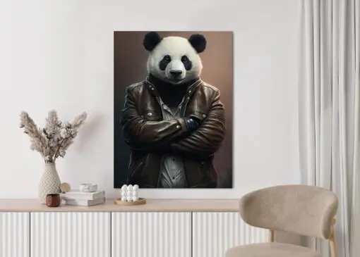 Poster Pandabär In Einer Jacke