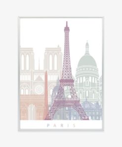 Poster Paris - Pastellgrafiken