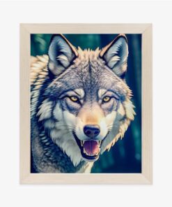Poster Porträt Eines Mexikanischen Wolfes Im Dschungel