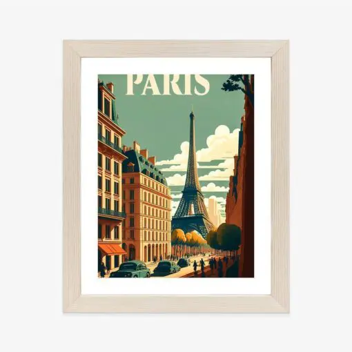 Poster Retro-Postkarte Aus Paris