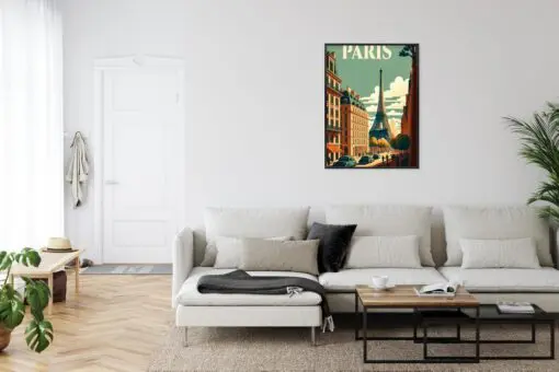 Poster Retro-Postkarte Aus Paris