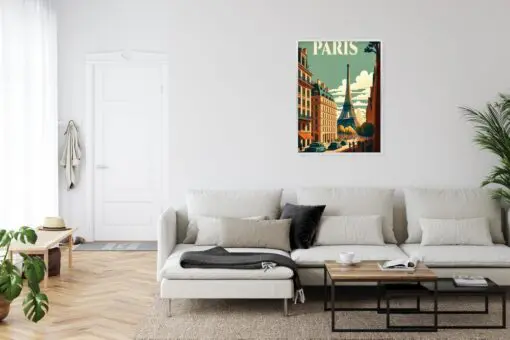 Poster Retro-Postkarte Aus Paris