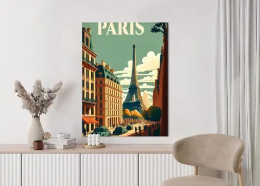 Poster Retro-Postkarte Aus Paris