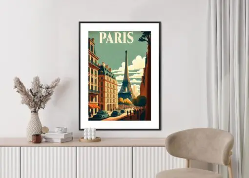 Poster Retro-Postkarte Aus Paris