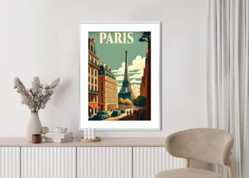 Poster Retro-Postkarte Aus Paris