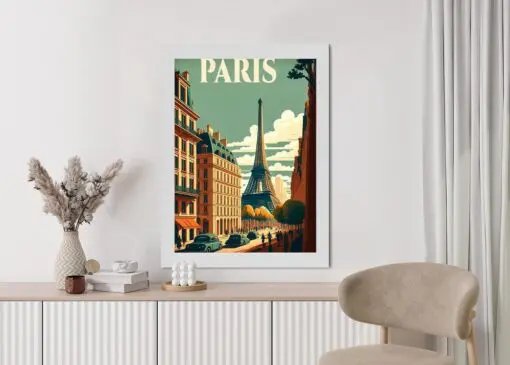 Poster Retro-Postkarte Aus Paris