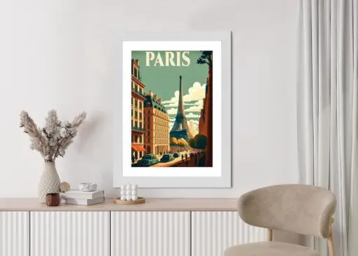 Poster Retro-Postkarte Aus Paris