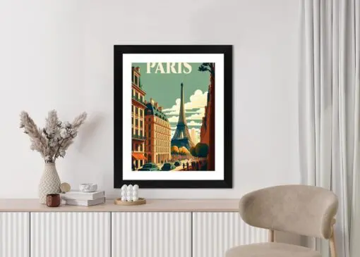 Poster Retro-Postkarte Aus Paris