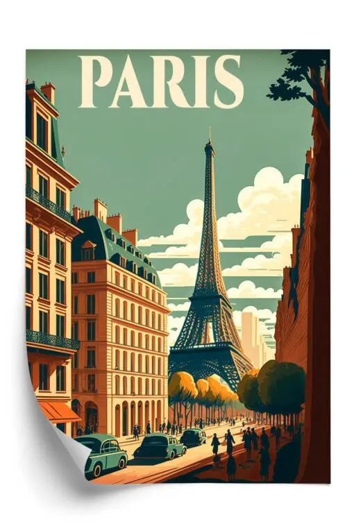 Poster Retro-Postkarte Aus Paris