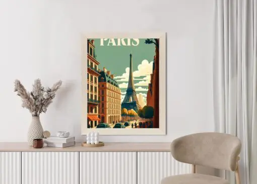 Poster Retro-Postkarte Aus Paris