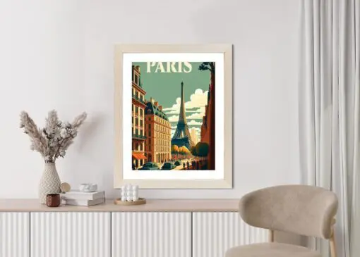 Poster Retro-Postkarte Aus Paris