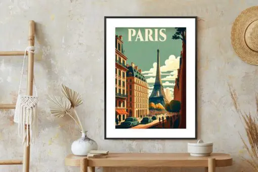 Poster Retro-Postkarte Aus Paris