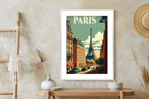 Poster Retro-Postkarte Aus Paris