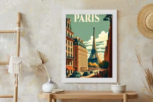 Poster Retro-Postkarte Aus Paris