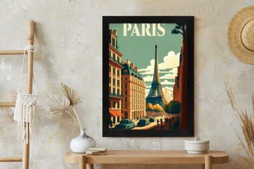 Poster Retro-Postkarte Aus Paris
