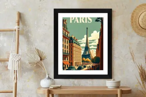 Poster Retro-Postkarte Aus Paris