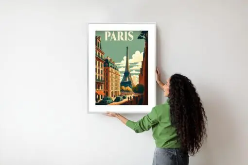 Poster Retro-Postkarte Aus Paris
