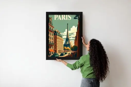 Poster Retro-Postkarte Aus Paris