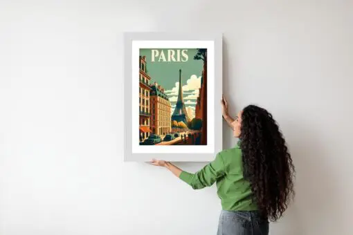 Poster Retro-Postkarte Aus Paris