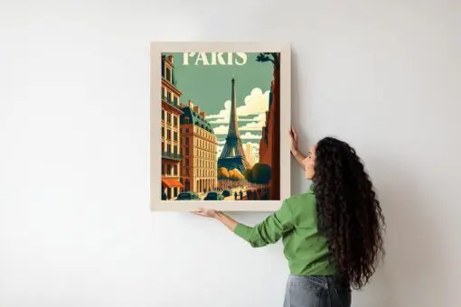 Poster Retro-Postkarte Aus Paris