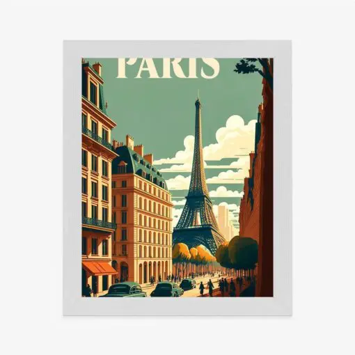 Poster Retro-Postkarte Aus Paris