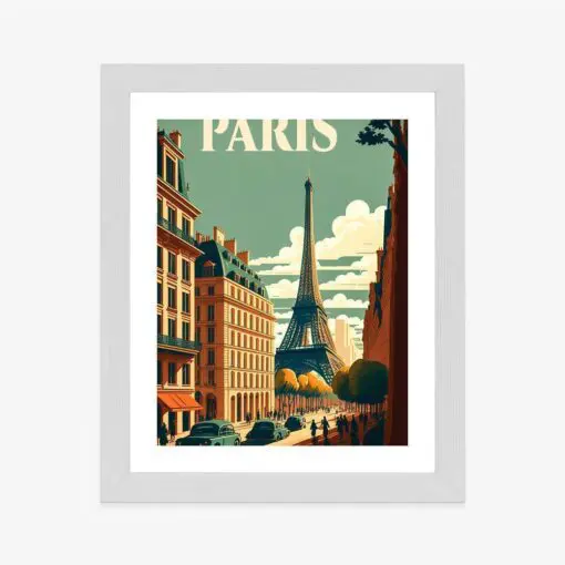 Poster Retro-Postkarte Aus Paris
