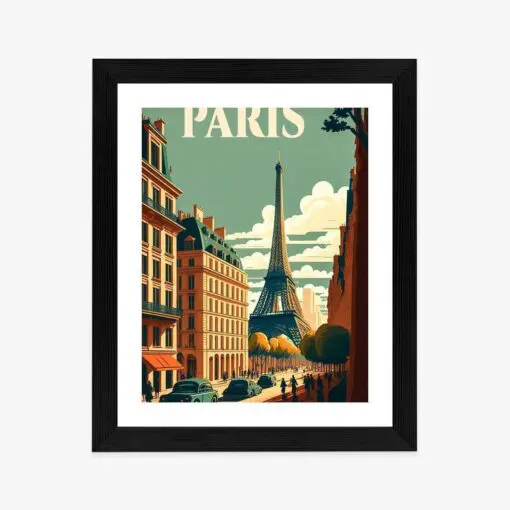 Poster Retro-Postkarte Aus Paris