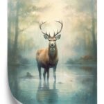 Poster Ruhiges Und Anmutig Stehendes Reh