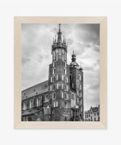 Poster Schwarz-Weiß-Foto Der Marienkirche In Krakau