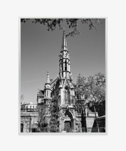 Poster Schwarz-Weiße Kirche In Barcelona