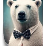 Poster Stilvoller Bär Mit Fliege