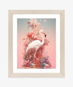 Poster Surreale Illustration Mit Einem Flamingo