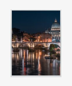 Poster Tiberbrücke Und Die Vatikankuppel