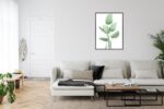 Poster Weiße Strelitzie Rahmen Aluminium Farbe Schwarz