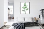 Poster Weiße Strelitzie Rahmen Aluminium Farbe Schwarz