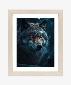 Poster Wolf Im Dunklen Wald