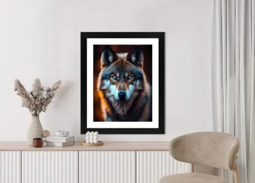 Poster Wolf Mit Bedrohlichen Blauen Augen