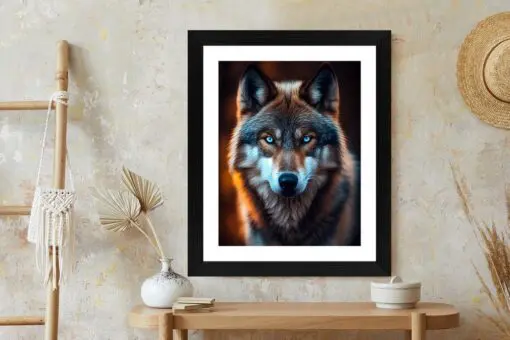 Poster Wolf Mit Bedrohlichen Blauen Augen