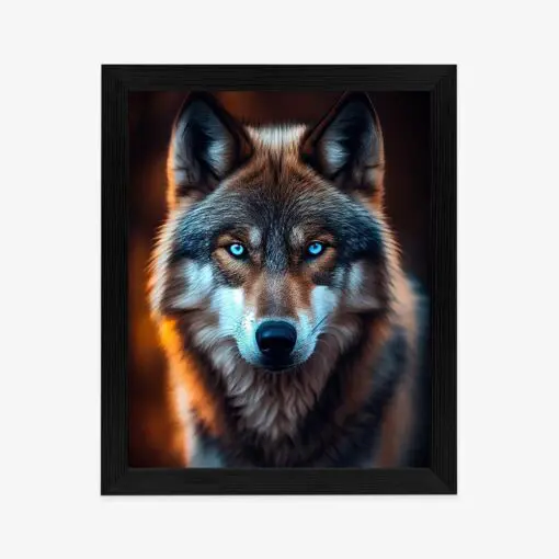 Poster Wolf Mit Bedrohlichen Blauen Augen