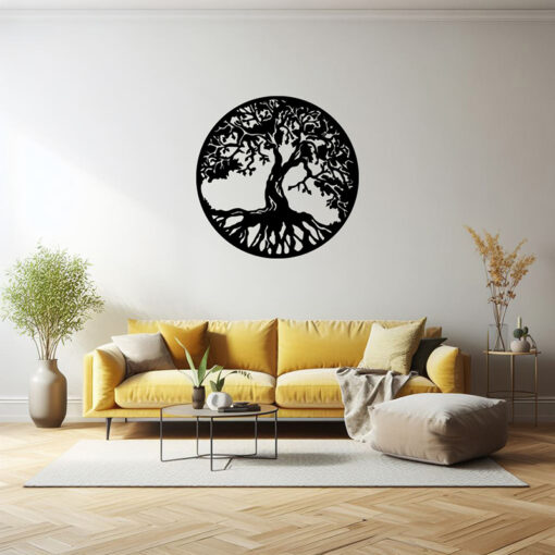 WohndesignPlus - LED-Wandbilder, LED-Tischlampen, LED-Motivuhren und 3D-Motiv-Uhren - Wandschmuck Wanddekoration Keltischer Baum 005 03 800 - Gib deinem Zuhause mit unserem keltischen Wandschmuck eine einzigartige Note. Jedes Stück ist ein handgefertigtes Kunstwerk, das die mystische Schönheit keltischer Traditionen in dein Heim bringt. Die sorgfältig gestalteten keltischen Knoten und Symbole weben sich durch das Design und schaffen eine Atmosphäre der Magie und des alten Wissens.